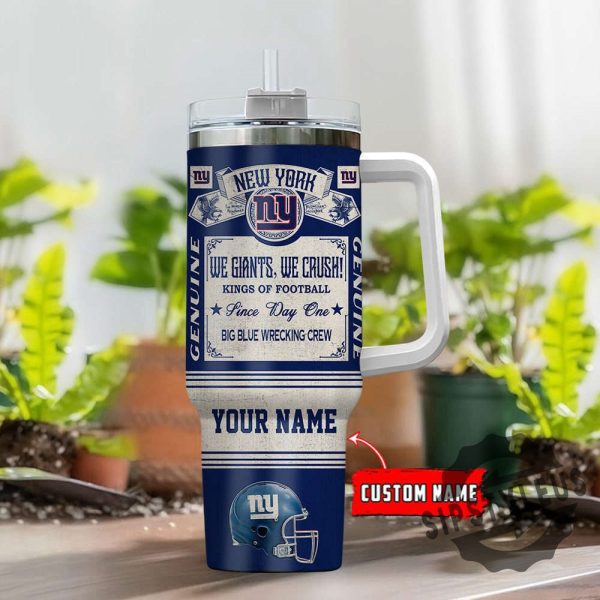New York Giants Nfl Vintage King Of Football Custom Name 40Oz Stanley Tumbler Gift For Fans-sipstyleus_1