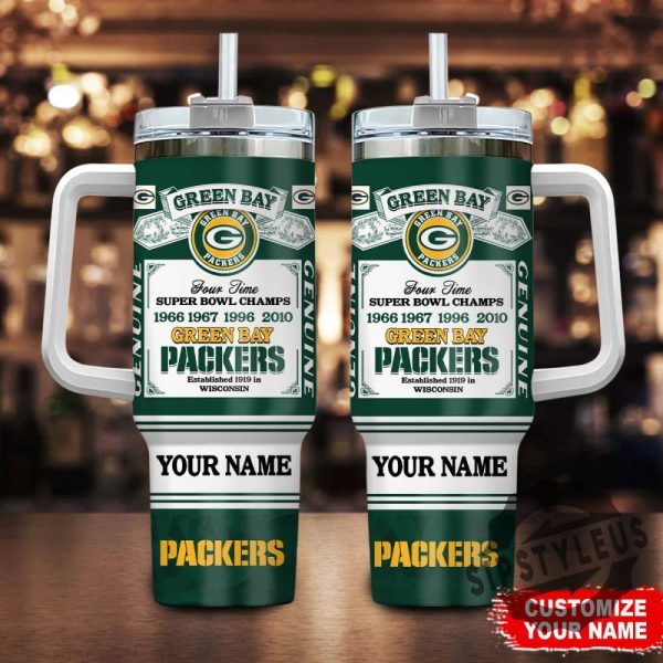 Green Bay Packers Nfl Super Bowl Champs Pride Personalized Stanley Tumbler 40Oz