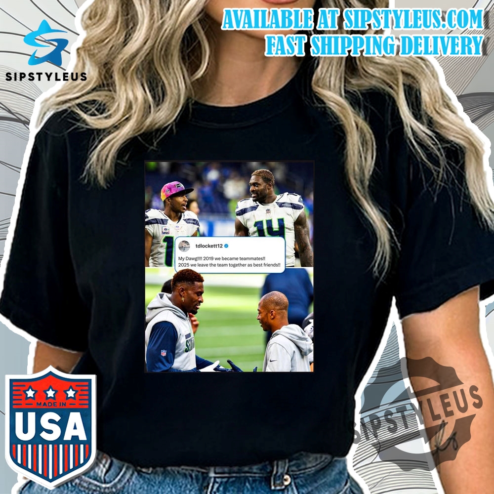 Official Seattle Seahawks Tyler Lockett My Dawg 2019 We Became Teammates 2025 We Leave The Team Together As Best Friends Shirt Mug 4 Official Seattle Seahawks Tyler Lockett My Dawg 2019 we became teammates 2025 we leave the team together as best friends Shirt Mug