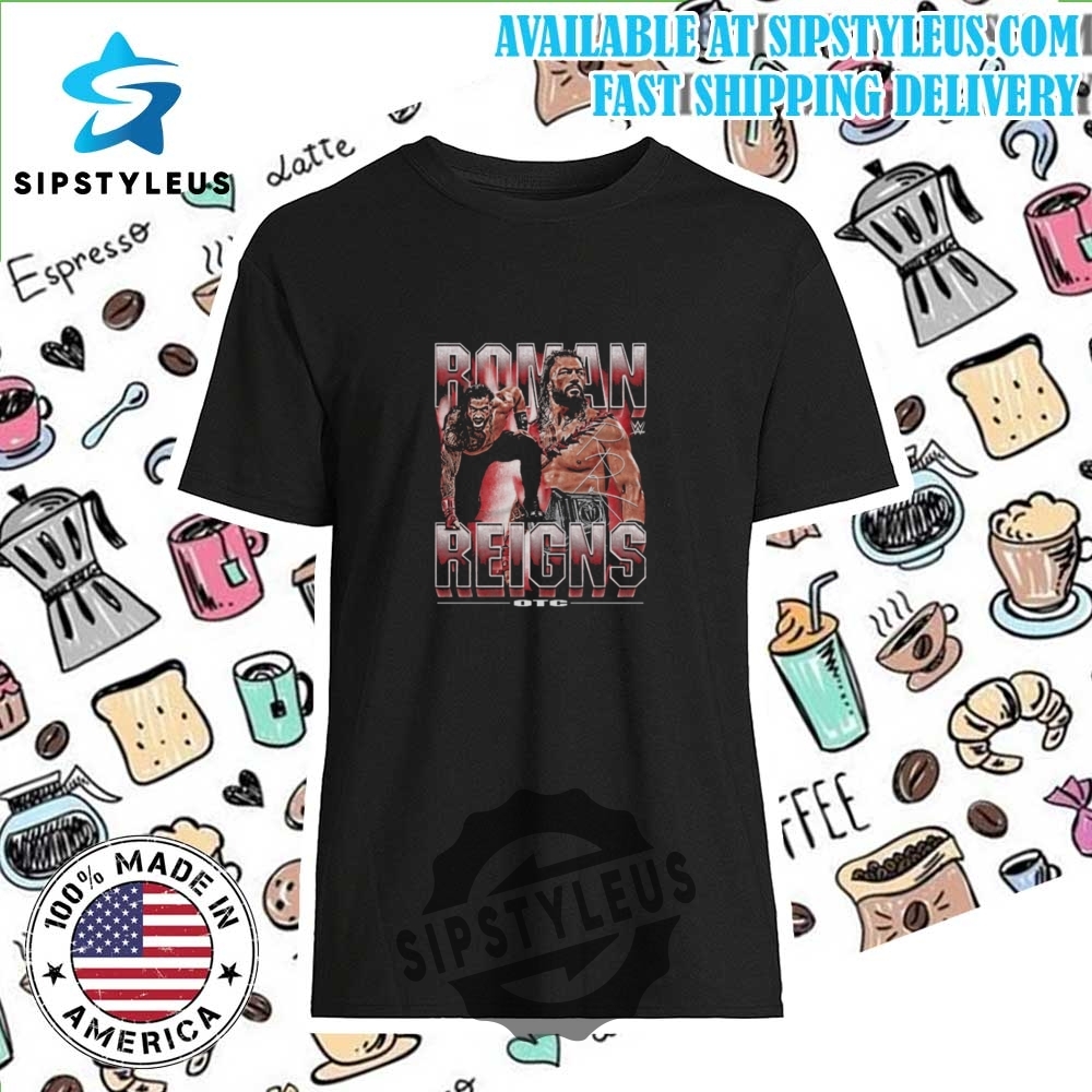 Heather Black Roman Reigns Tri Blend T Shirt
