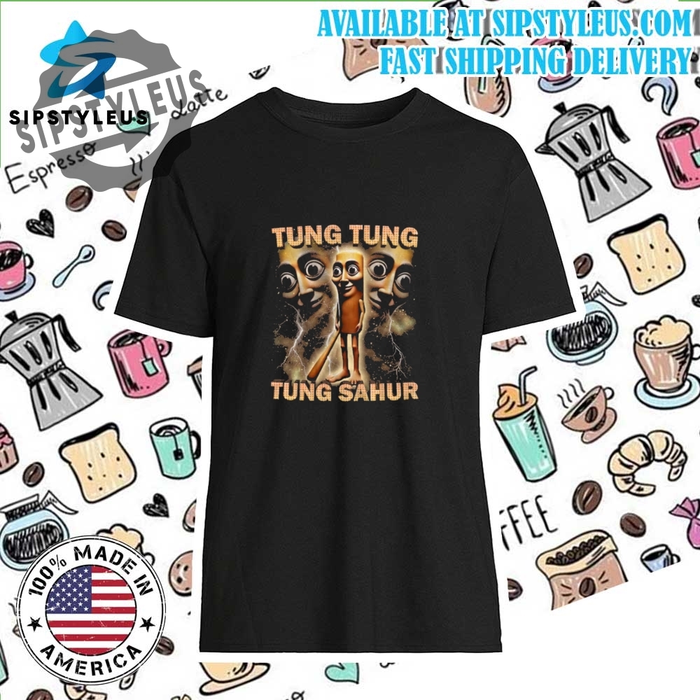 Tung Tung Tung Sahur Funny Baseball Bat Meme Tshirt