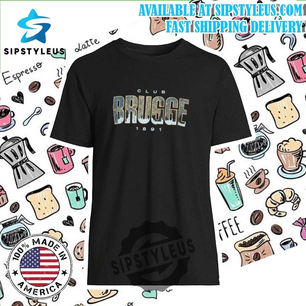 Club Bruges Streets Zwart 1891 T Shirt