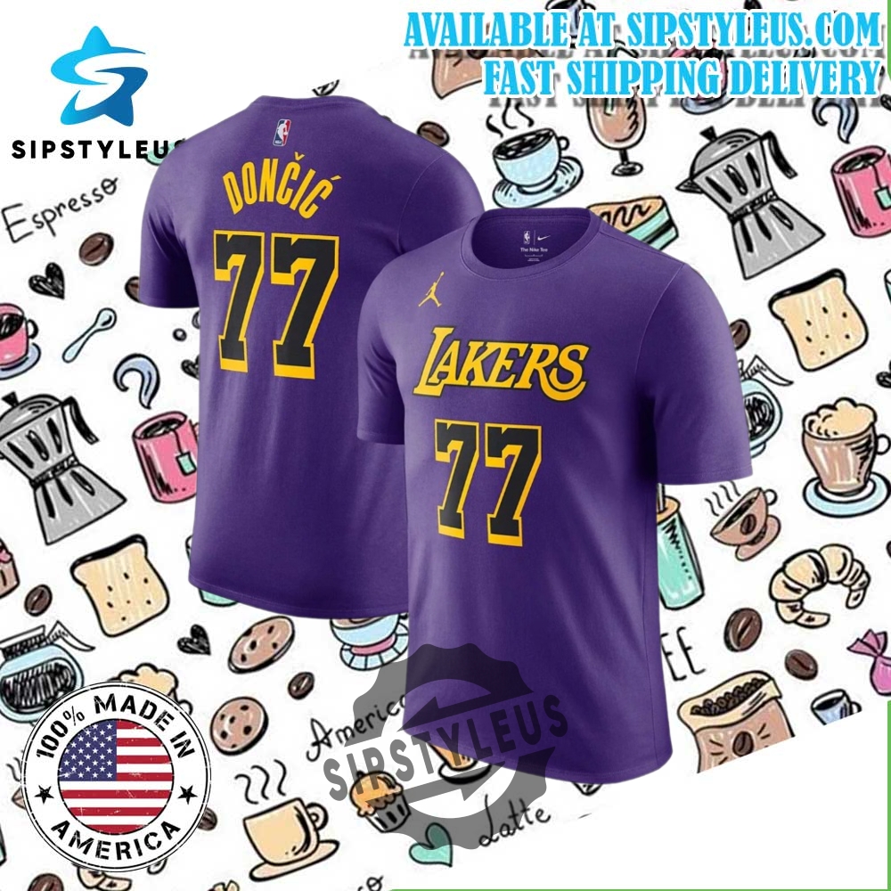 Luka Doncic Los Angeles Lakers Statement Edition Name Number T Shirt