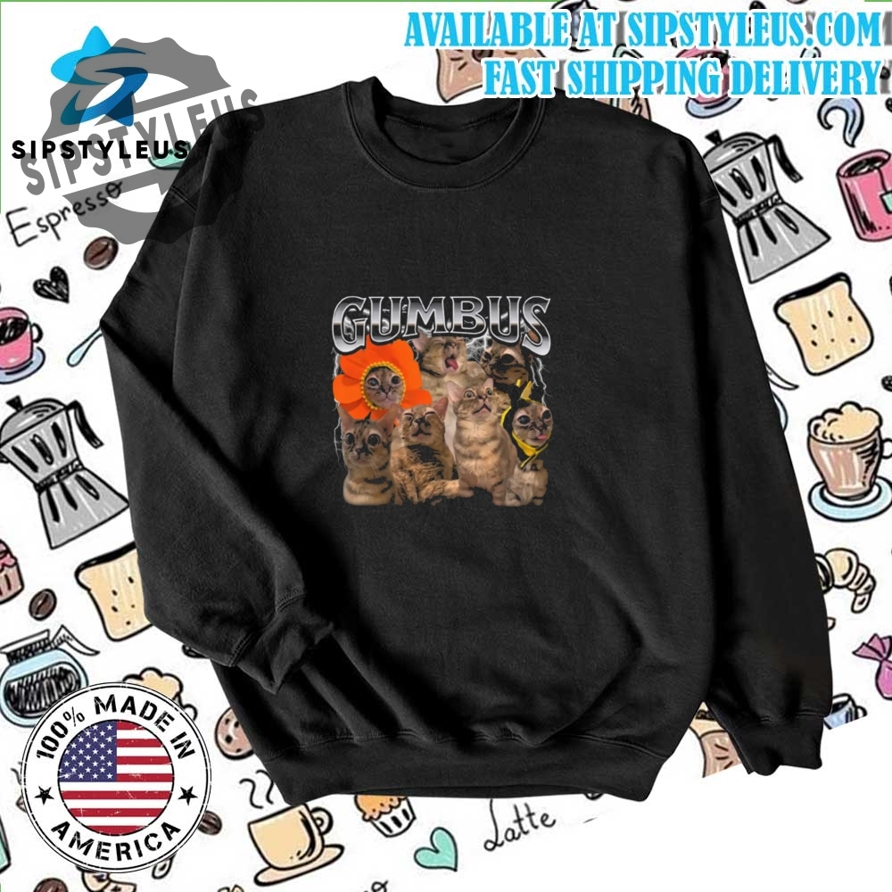Funny Cat Gumbus Graphic Tshirt 6 Funny Cat GUMBUS Graphic T-Shirt