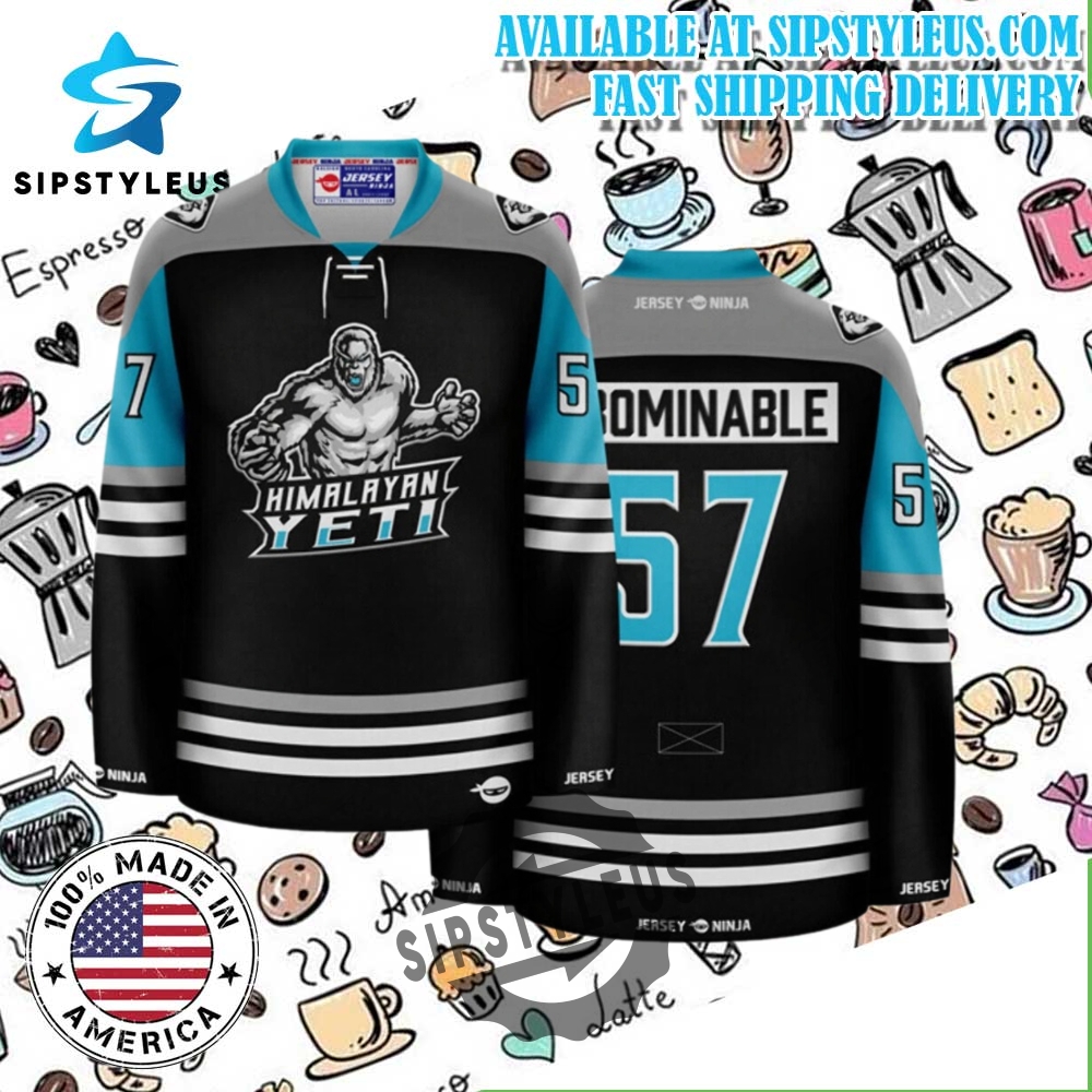 Black Yeti Hockey Jersey Himalayan Mythical Series