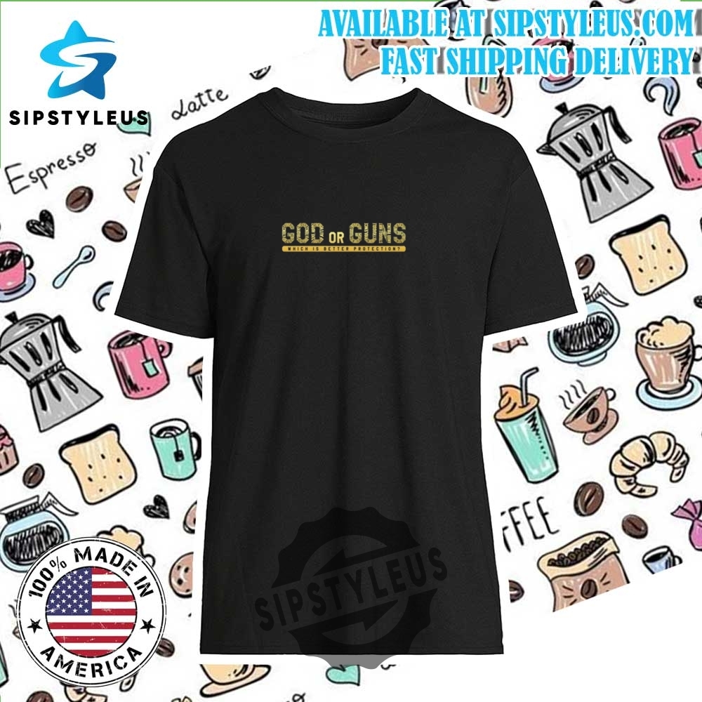 God Or Guns Typography T Shirt