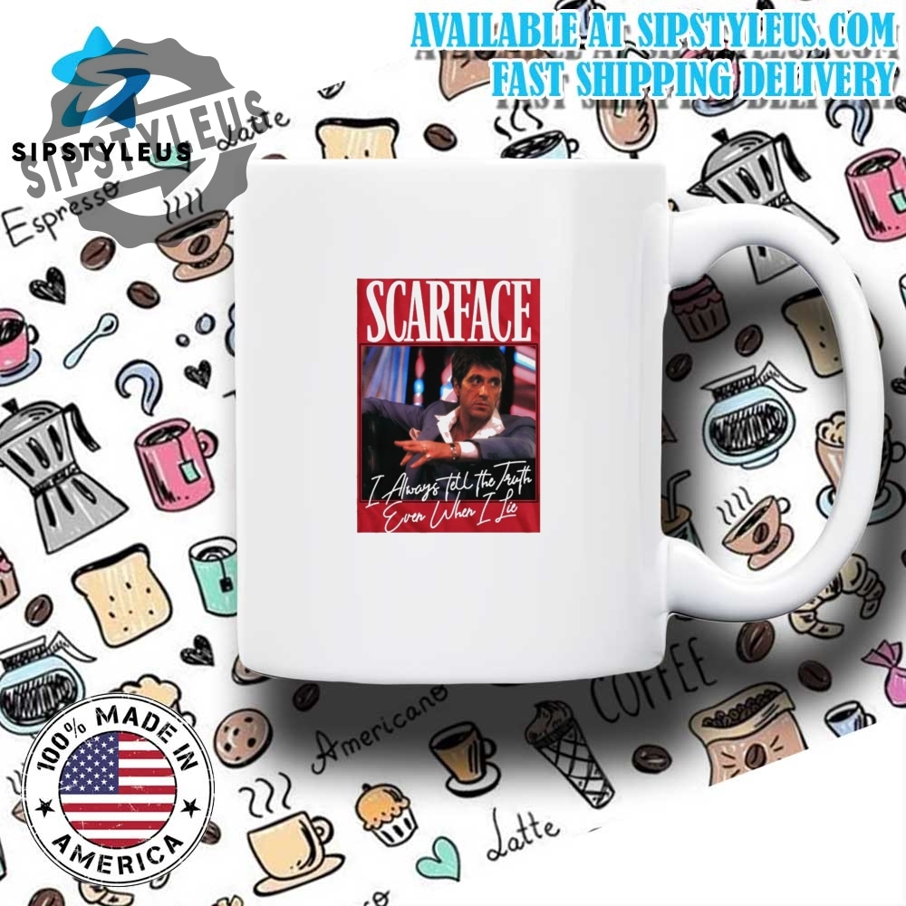 Scarface Even When I Lie White Tshirt 5 Scarface Even When I Lie White T-Shirt