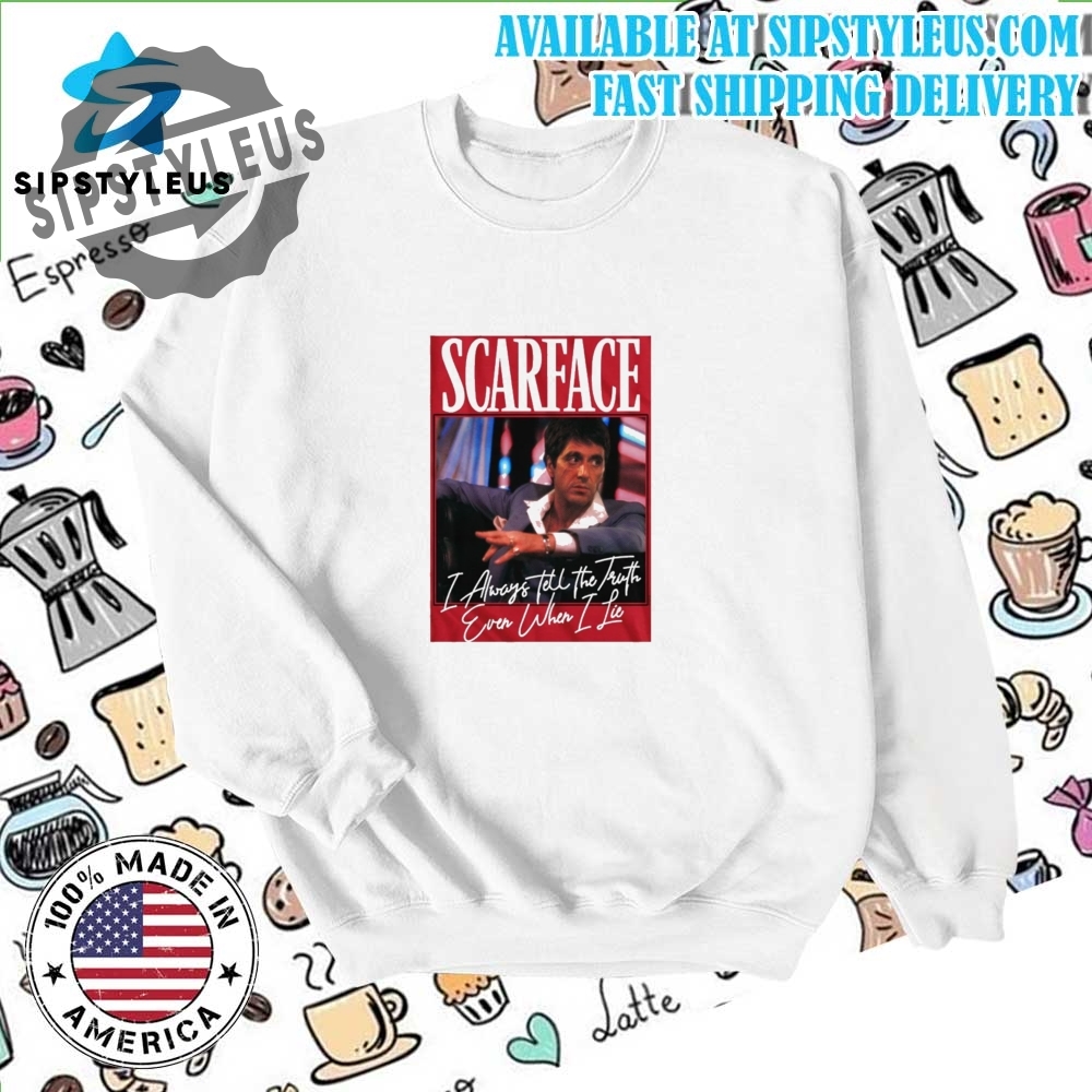 Scarface Even When I Lie White Tshirt 6 Scarface Even When I Lie White T-Shirt
