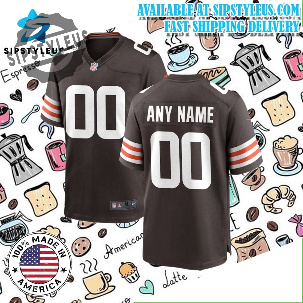 Cleveland Browns Custom Game Jersey Classic Brown Edition