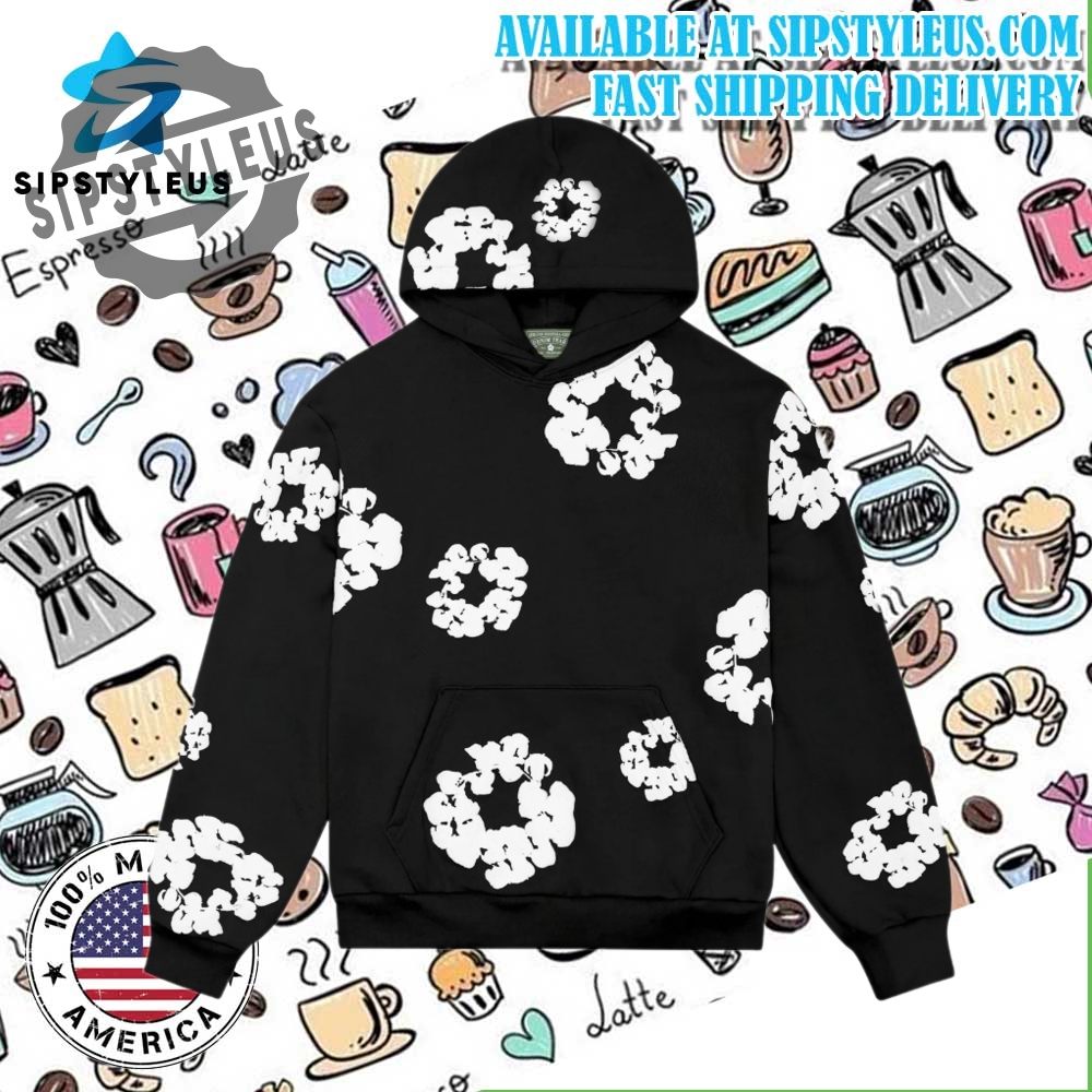 Denim Tears The Cotton Wreath Black Hoodie Premium Fashion Hoodie