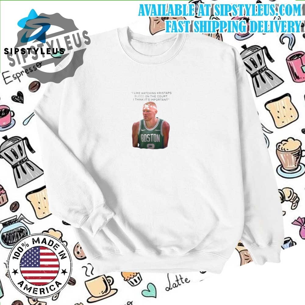 Funny Kristaps Bleed On The Court Shirt Joe Mazzula Inspired Design 6 Funny Kristaps Bleed On The Court Shirt Joe Mazzula Inspired Design