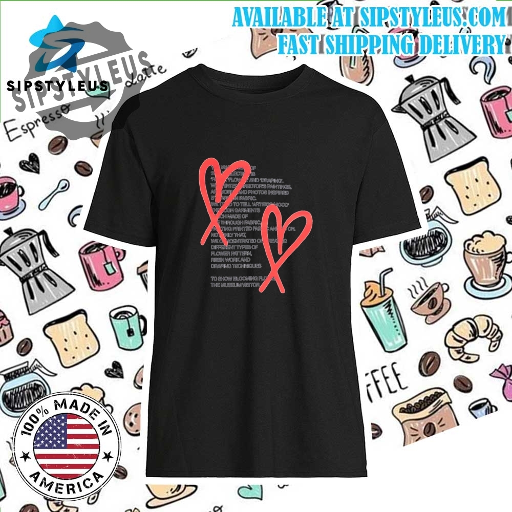 T Shirt With Heart And Letter Print
