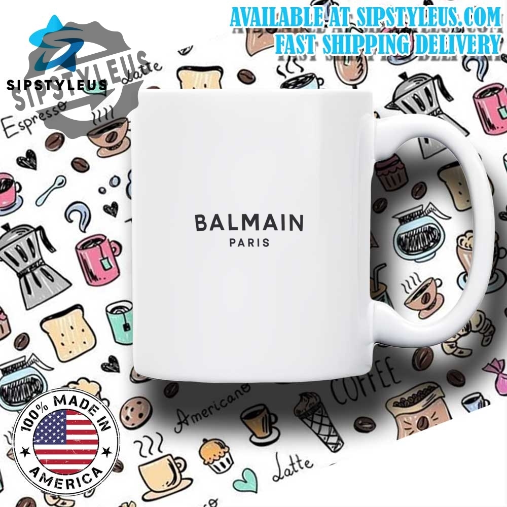 Printed Balmain Paris Shortsleeved Tshirt 5 Printed Balmain Paris short-sleeved T-shirt