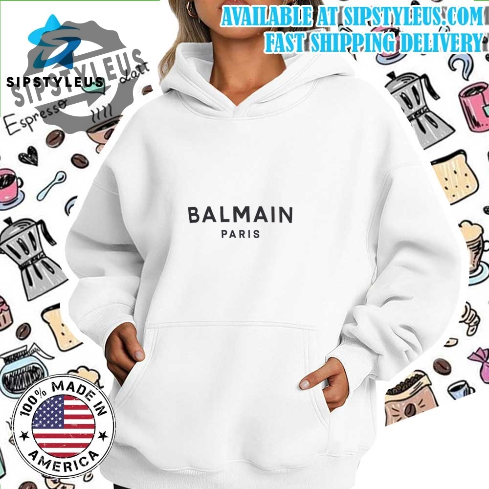 Printed Balmain Paris Shortsleeved Tshirt 7 Printed Balmain Paris short-sleeved T-shirt