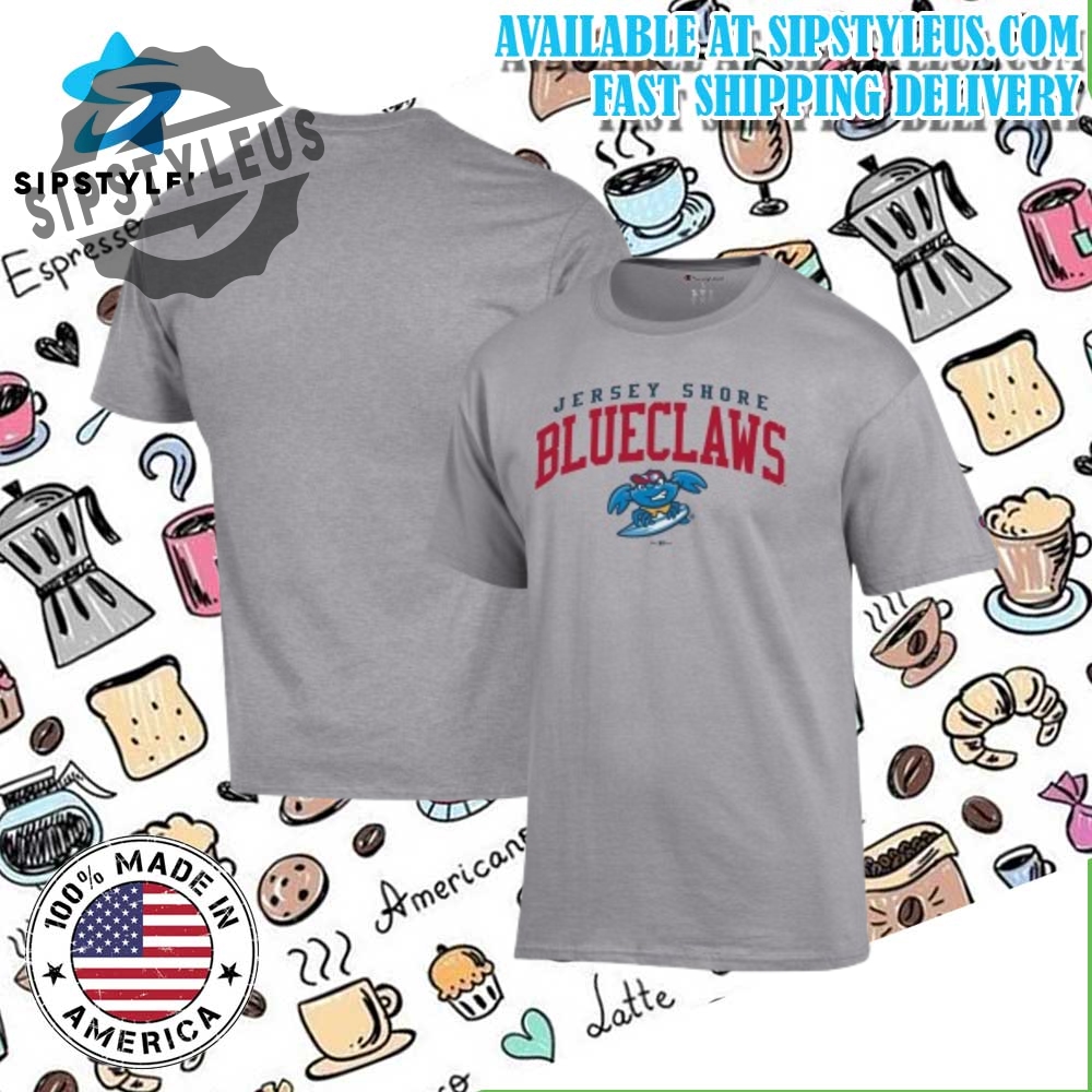 Mens Jersey Shore Blueclaws Champion Gray Jersey