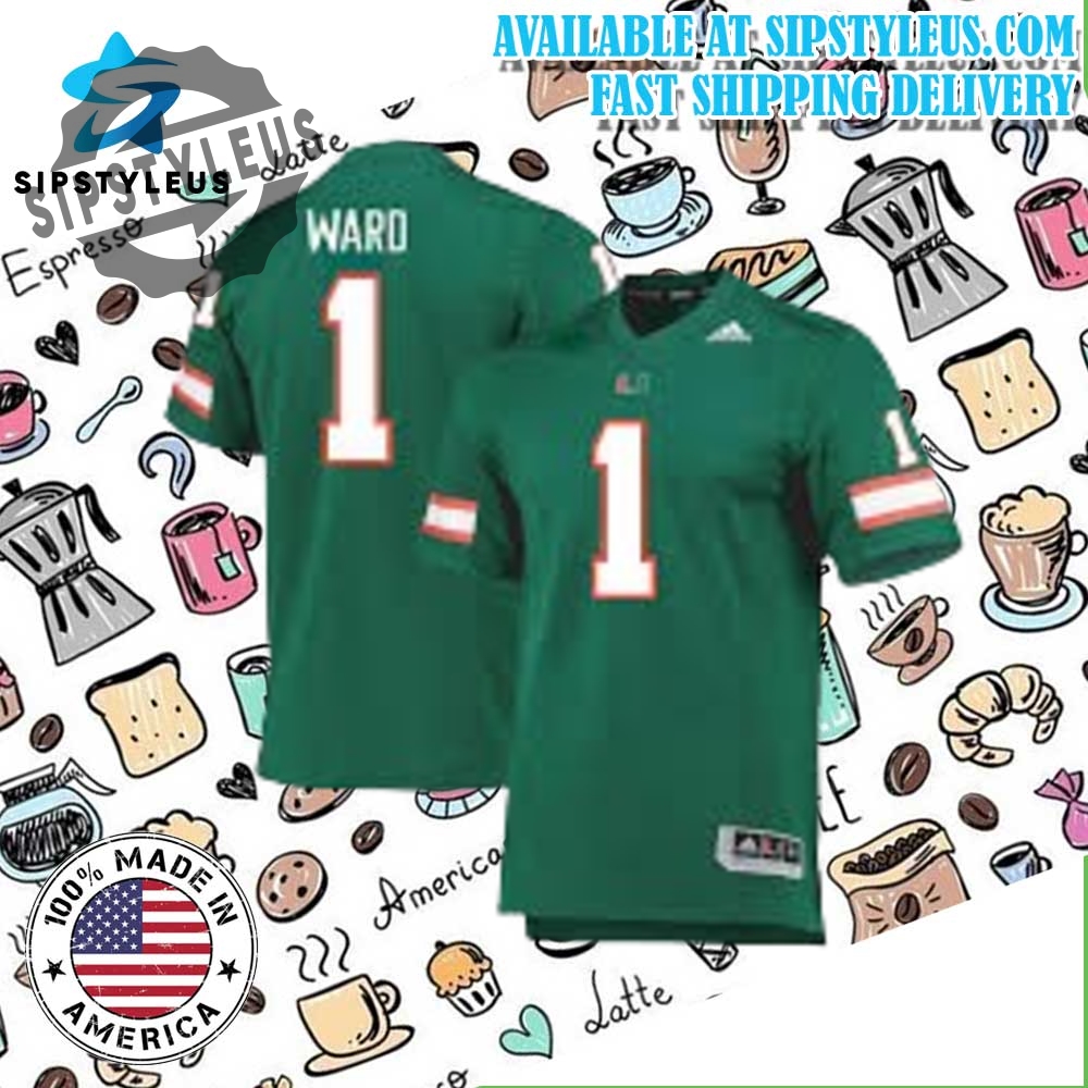 Cameron Cam Ward Miami Green College Football Jersey