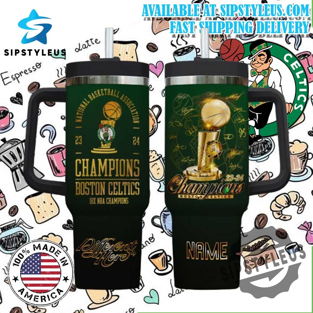 Personalized Boston Celtics 20232024 Nba Champions Tumbler 40Oz