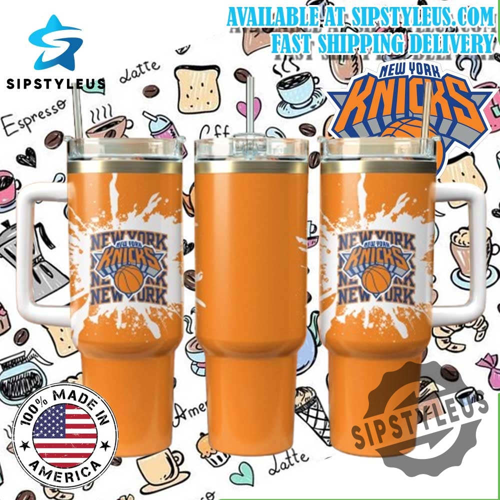 "Shop Personalized Boston Celtics 2023-2024 NBA Champions Tumblers Now" 8 New York Knicks Nba Orange Splash Tumbler Custom Basketball Fan Cup With Team Logo
