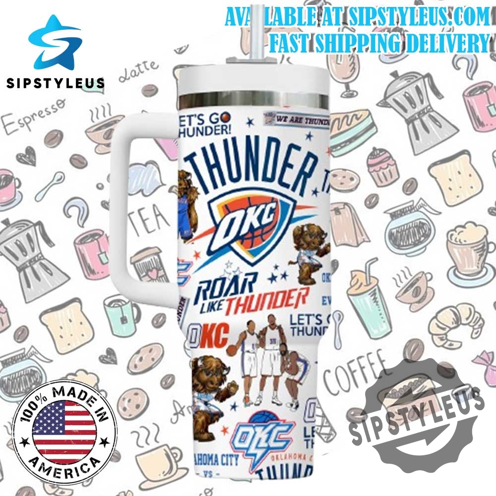 White Okc Thunder Giddey 3 Tumbler Roar Like Thunder Basketball Fan Cup 5 White OKC Thunder Giddey 3 Tumbler – Roar Like Thunder Basketball Fan Cup