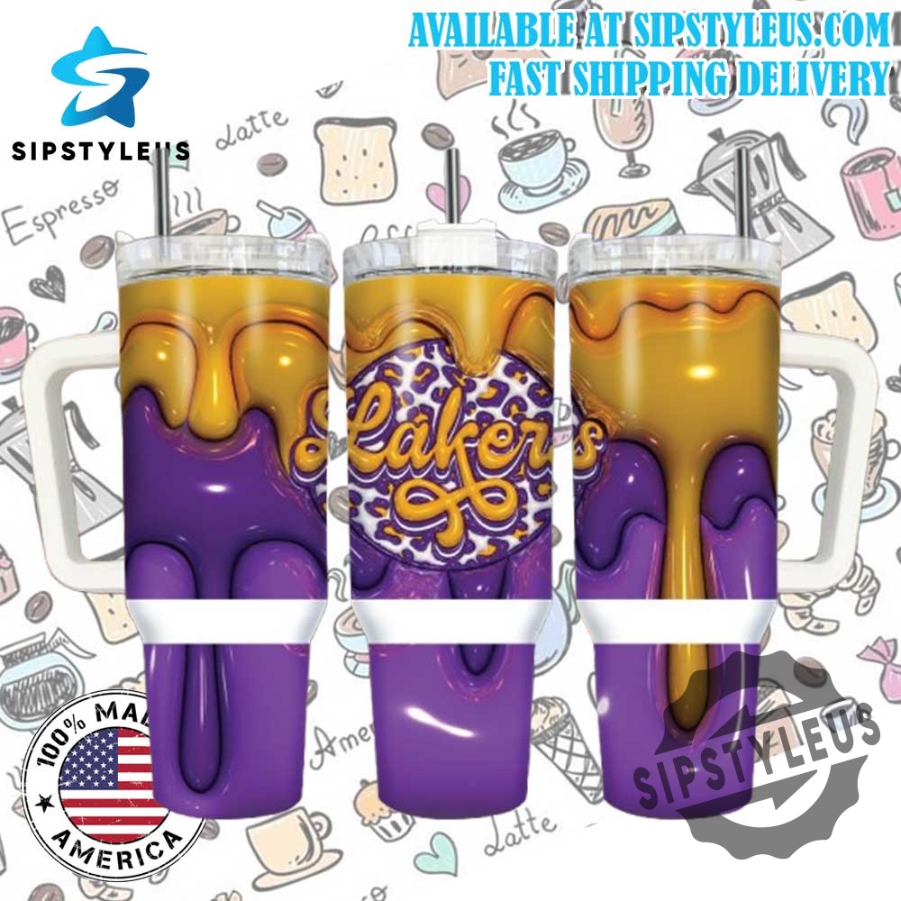 Los Angeles Lakers Drip Tumbler Purple And Gold Fan Cup