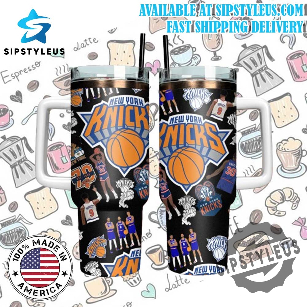 New York Knicks Basketball 40 Oz Tumbler Black Nba Player Collage Cup 4 New York Knicks Basketball 40 oz Tumbler Black – NBA Player Collage Cup