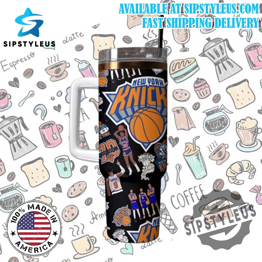 New York Knicks Basketball 40 Oz Tumbler Black Nba Player Collage Cup 5 New York Knicks Basketball 40 oz Tumbler Black – NBA Player Collage Cup