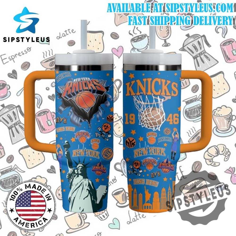 New York Knicks 1946 Skyline Tumbler 40 Oz Basketball Fan Cup