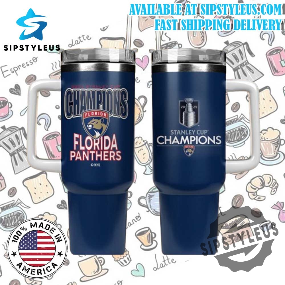 Florida Panthers 2024 Stanley Cup Champions Tumbler 40 Oz Nhl Winner Mug
