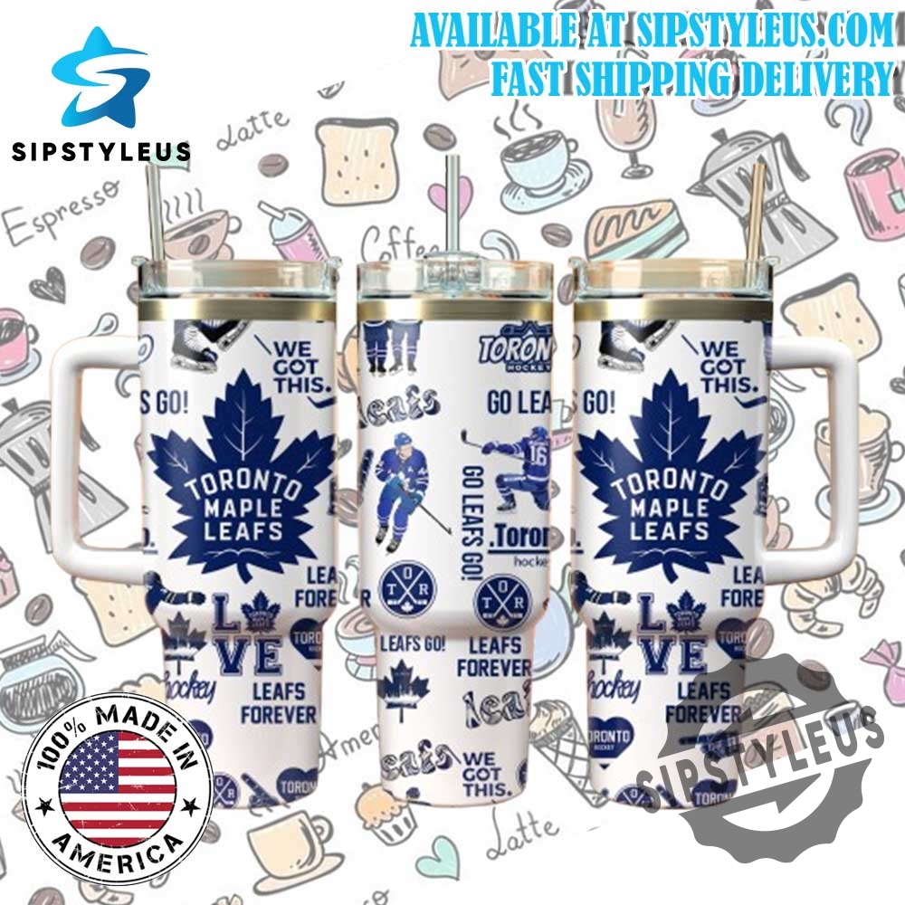 Toronto Maple Leafs Hockey Tumbler 40 Oz Go Leafs Go Cup With Handle And Straw For Fans 4 Toronto Maple Leafs Hockey Tumbler – 40 oz GO LEAFS GO Cup with Handle and Straw for Fans