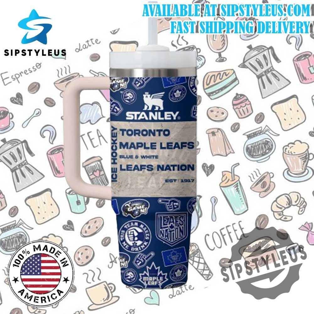 Toronto Maple Leafs Stanley Style Tumbler 40 Oz Go Leafs Fan Cup With Handle And Straw 4 Toronto Maple Leafs Stanley Style Tumbler – 40 oz GO LEAFS Fan Cup with Handle and Straw